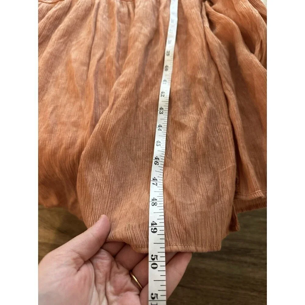 Abercrombie Empire Waist Babydoll Maxi Dress Terracotta Size XL